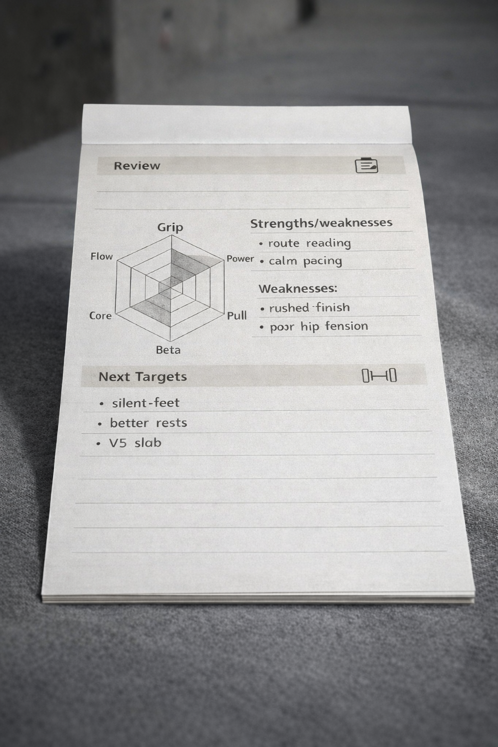 Session Beta Notebook review page photo